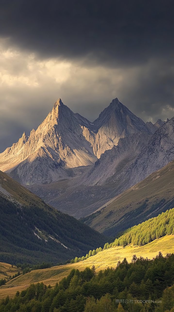 唯美景色山峰景观风景群山意境天空