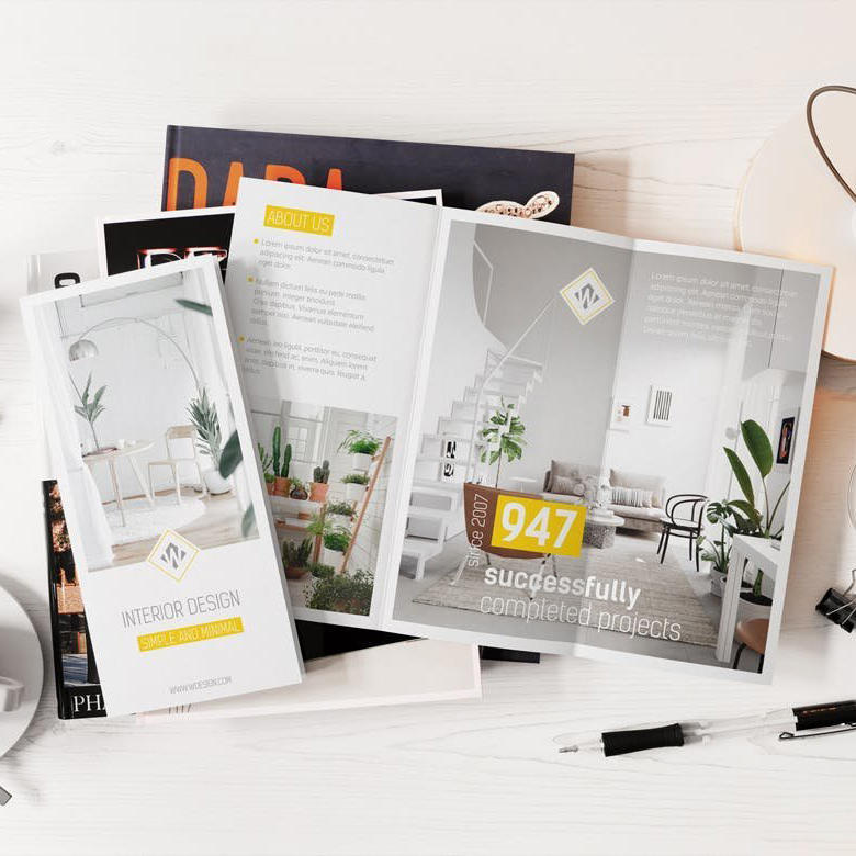 单张折页样机模板