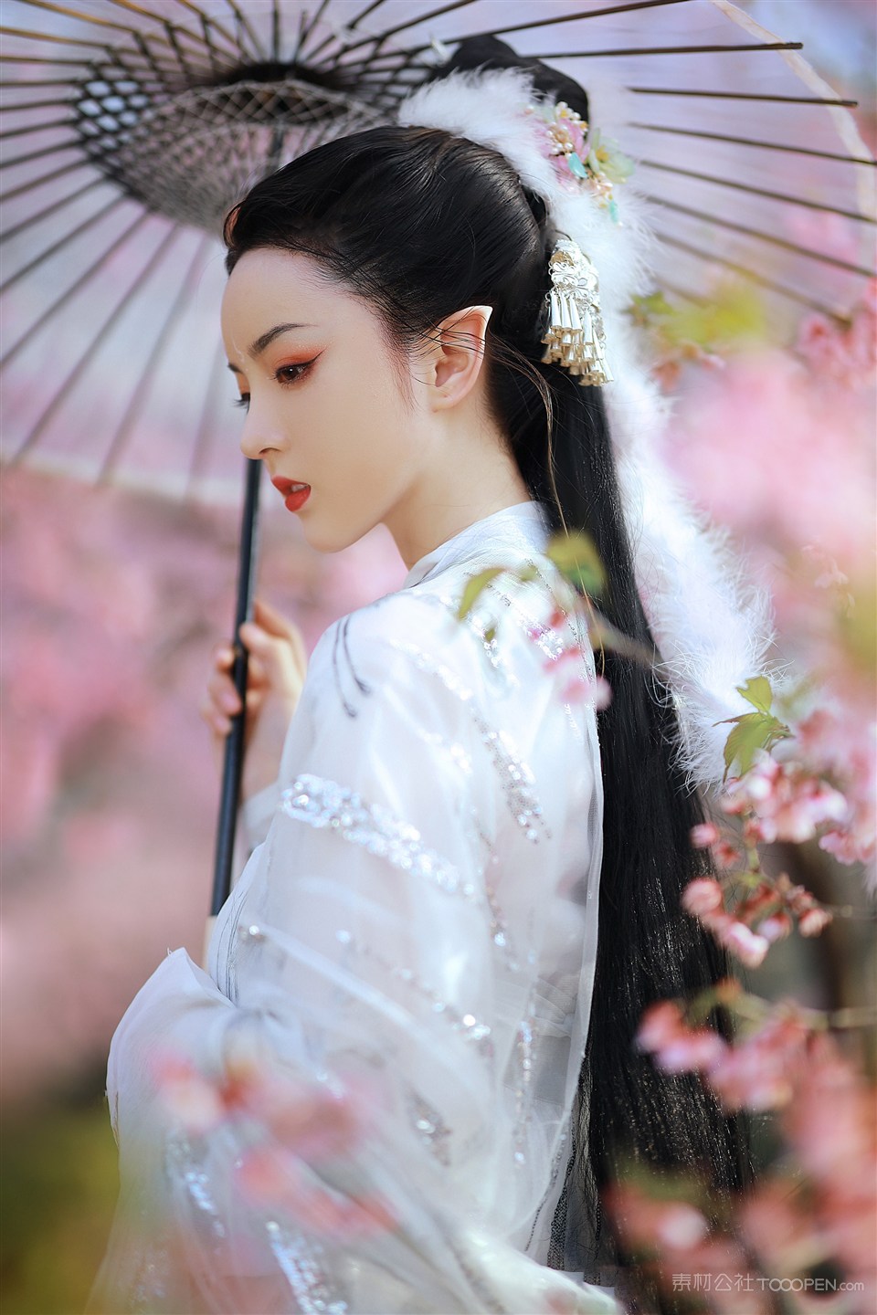 打洋伞极品古装美女摄影图片高清