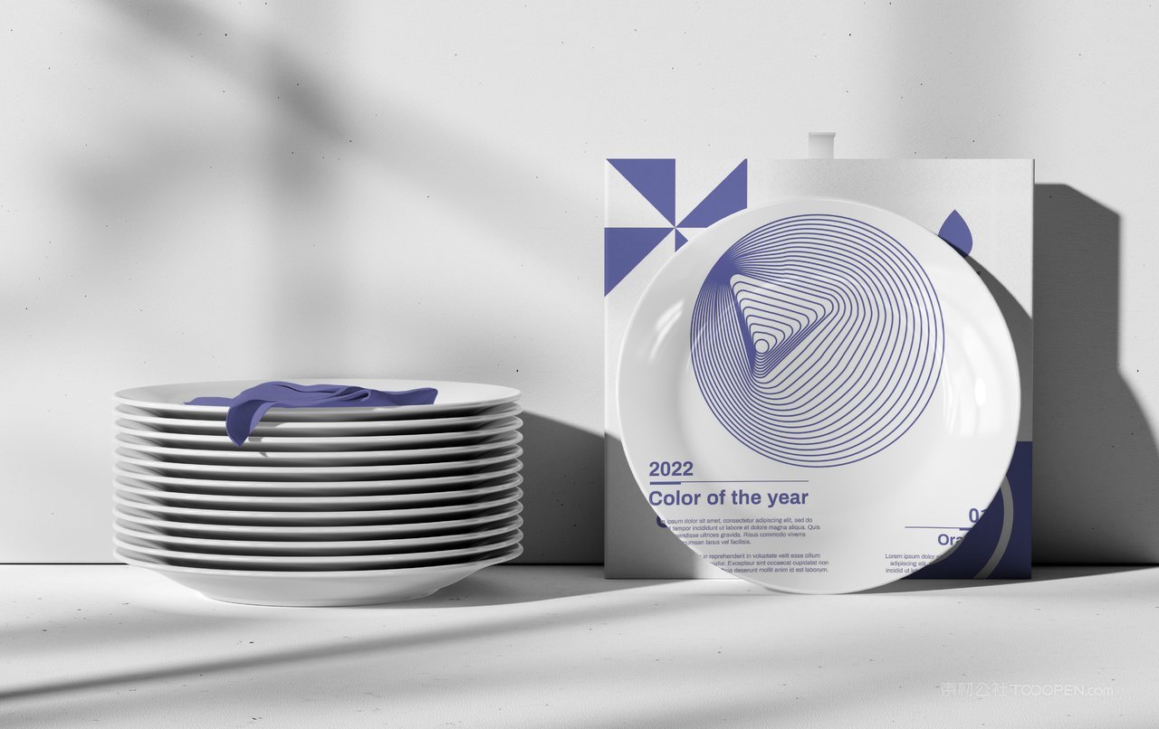 品牌瓷器碟子文创企业ps分层智能样机