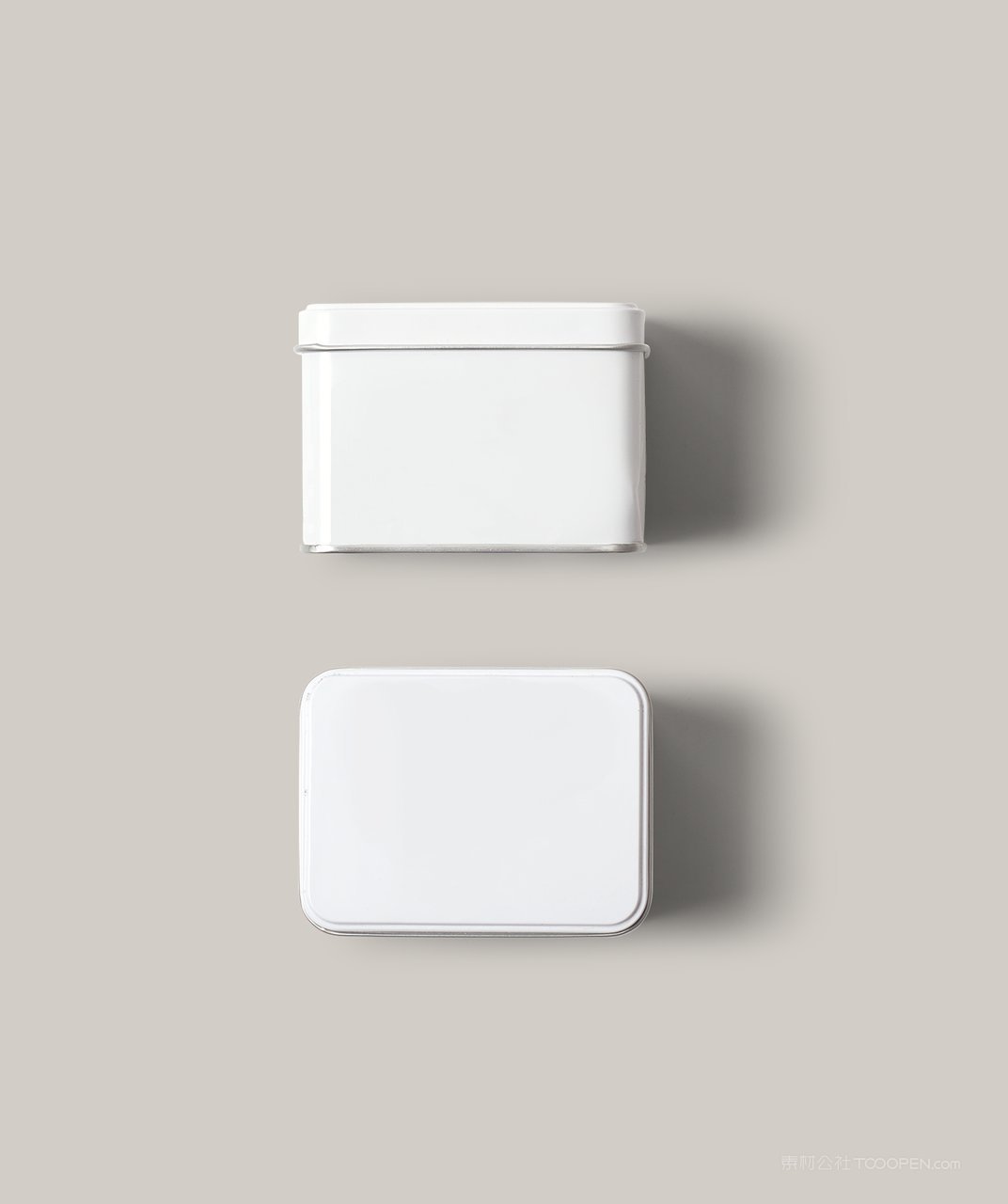 纯白色马口铁盒包装样机
