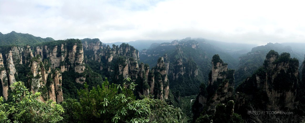张家界旅游风景画高清图片
