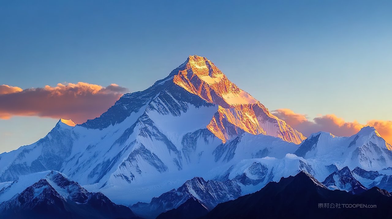 高山唯美风景意境天空山峰群山宁静