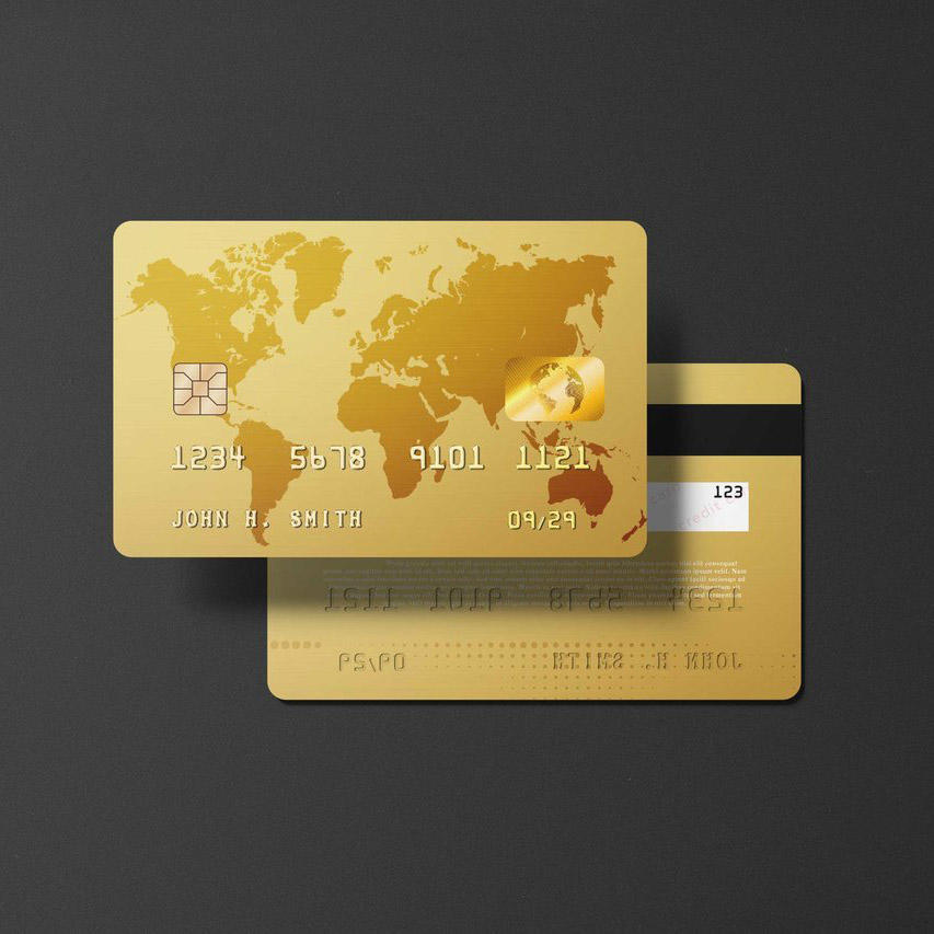 金色银行卡样机