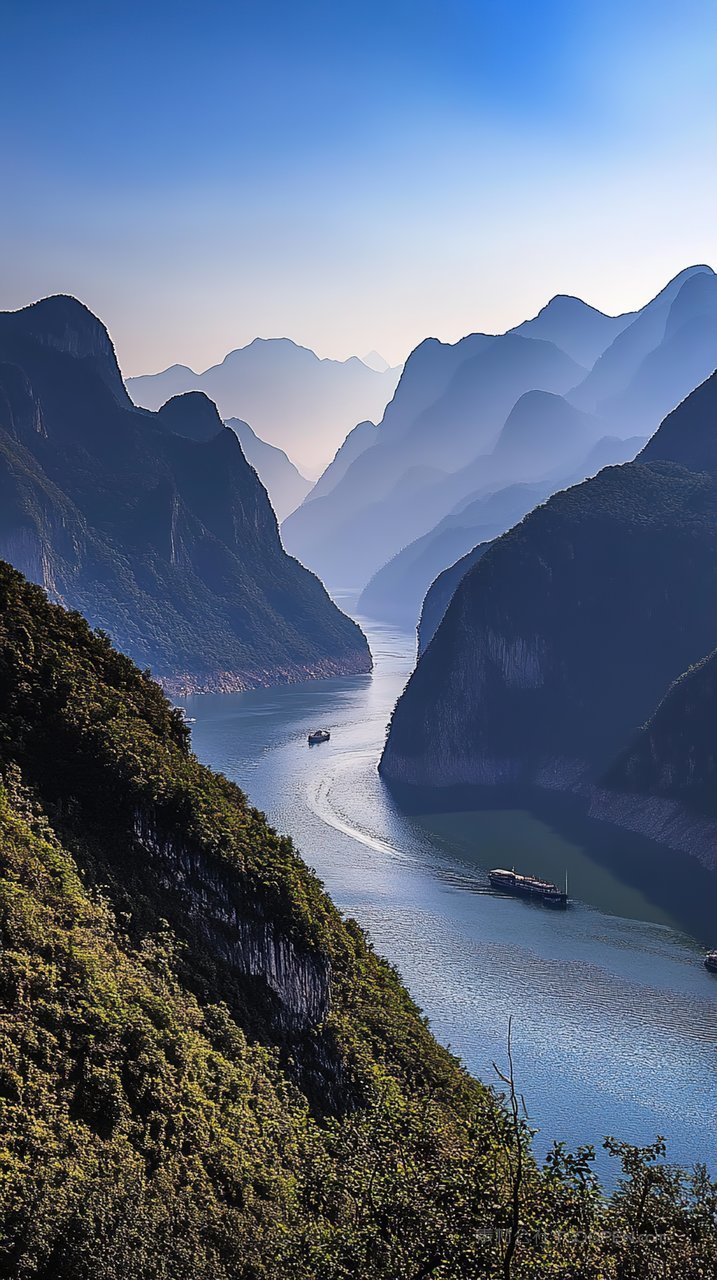唯美景观天空意境群山山峰风景