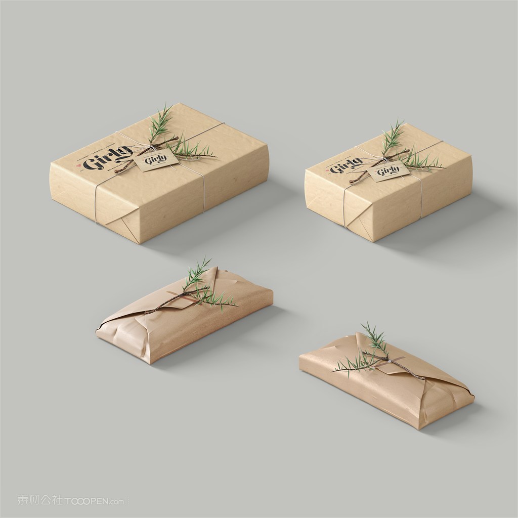 礼品包装办公用品样机素材