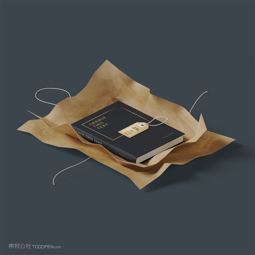 牛皮纸书籍画册样机素材