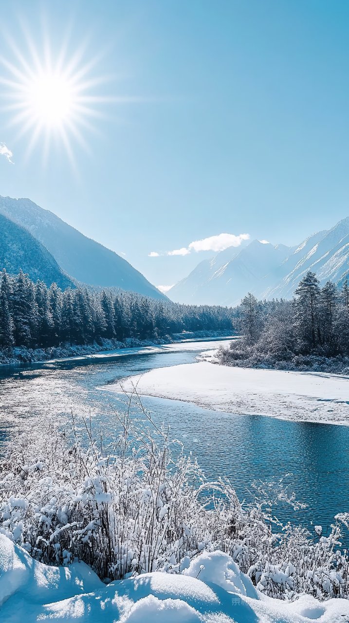 唯美风景群山天空景观自然山峰意境