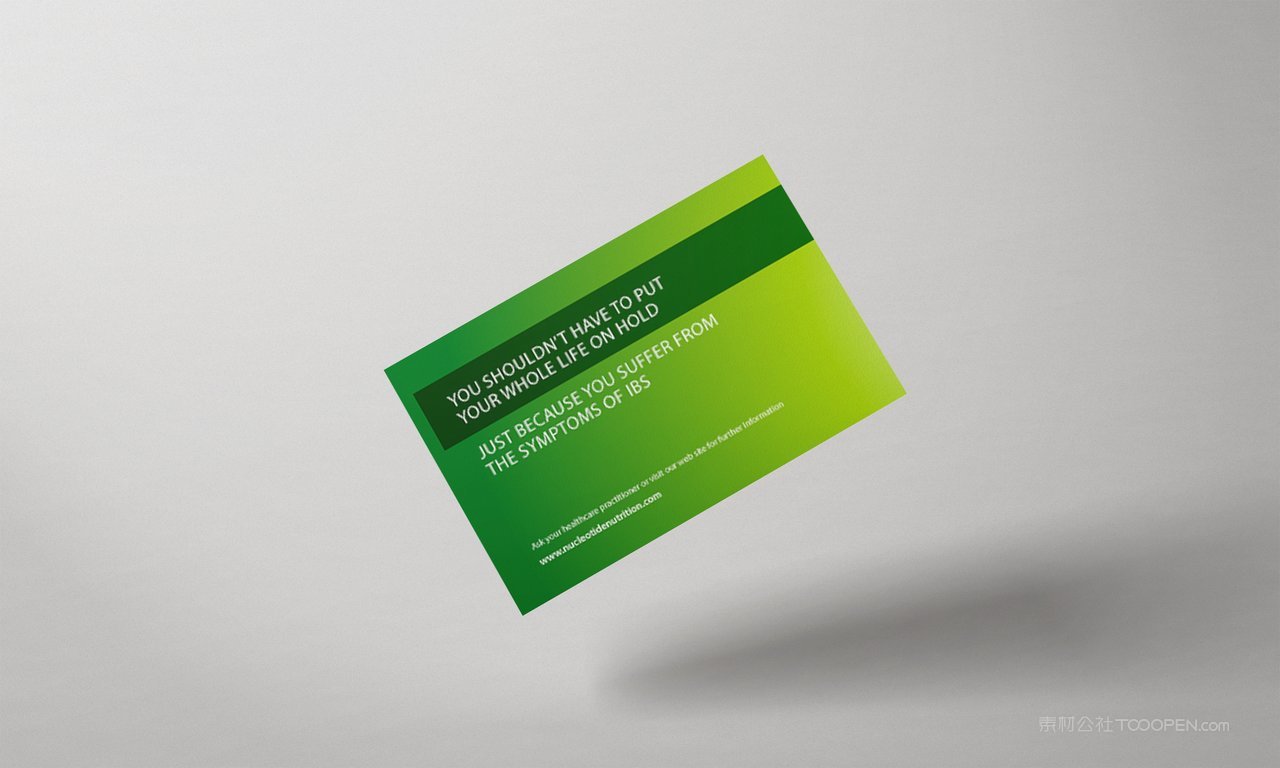 清新绿卡片vi办公用品样机贴图