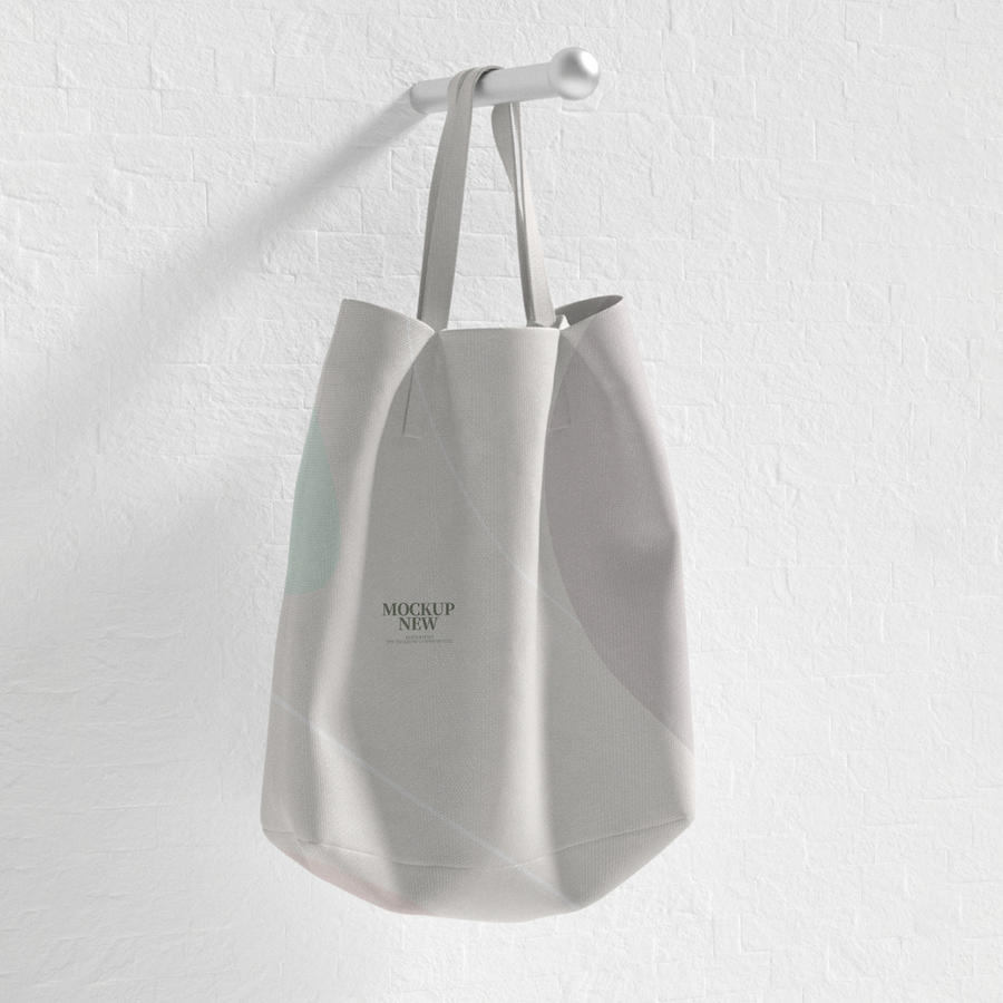 3d帆布袋手提袋样机