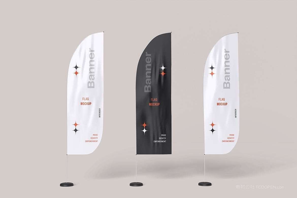 旗帜横幅凸样机