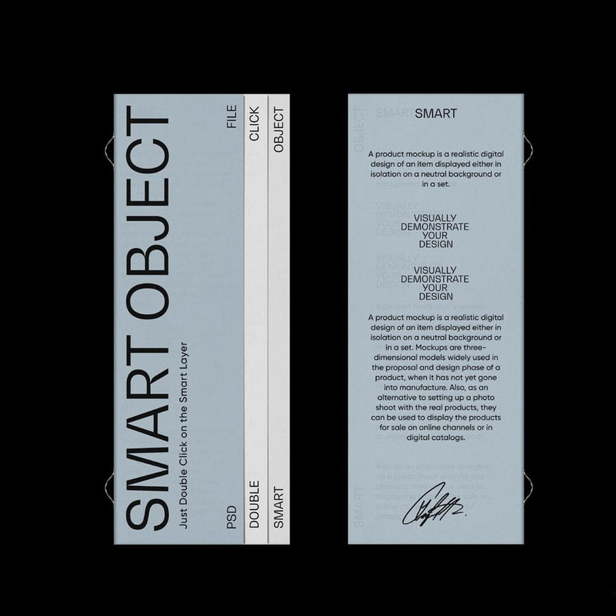 小册子卡片样机