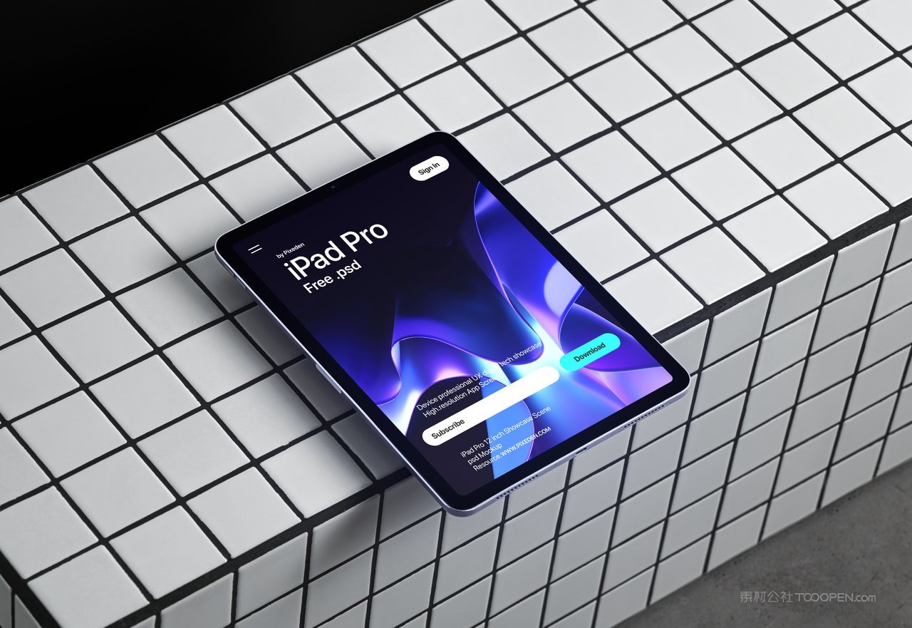 iPad样机效果图平板电脑屏幕