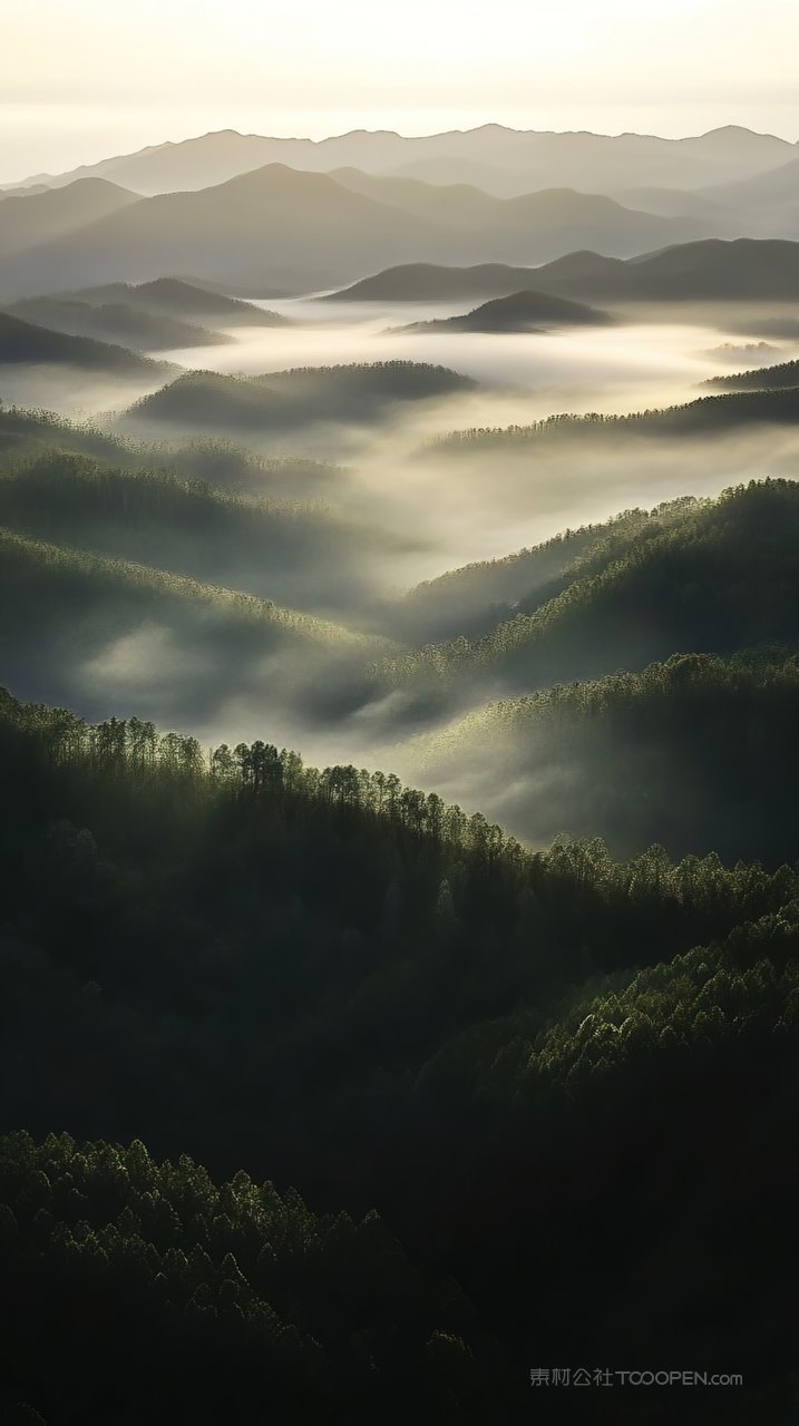天空唯美景观风景自然群山山峰意境