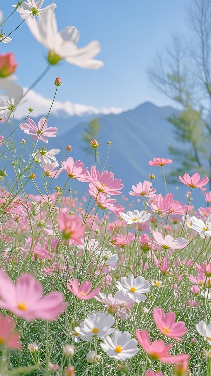 春天风景景色田园风光唯美春节花海