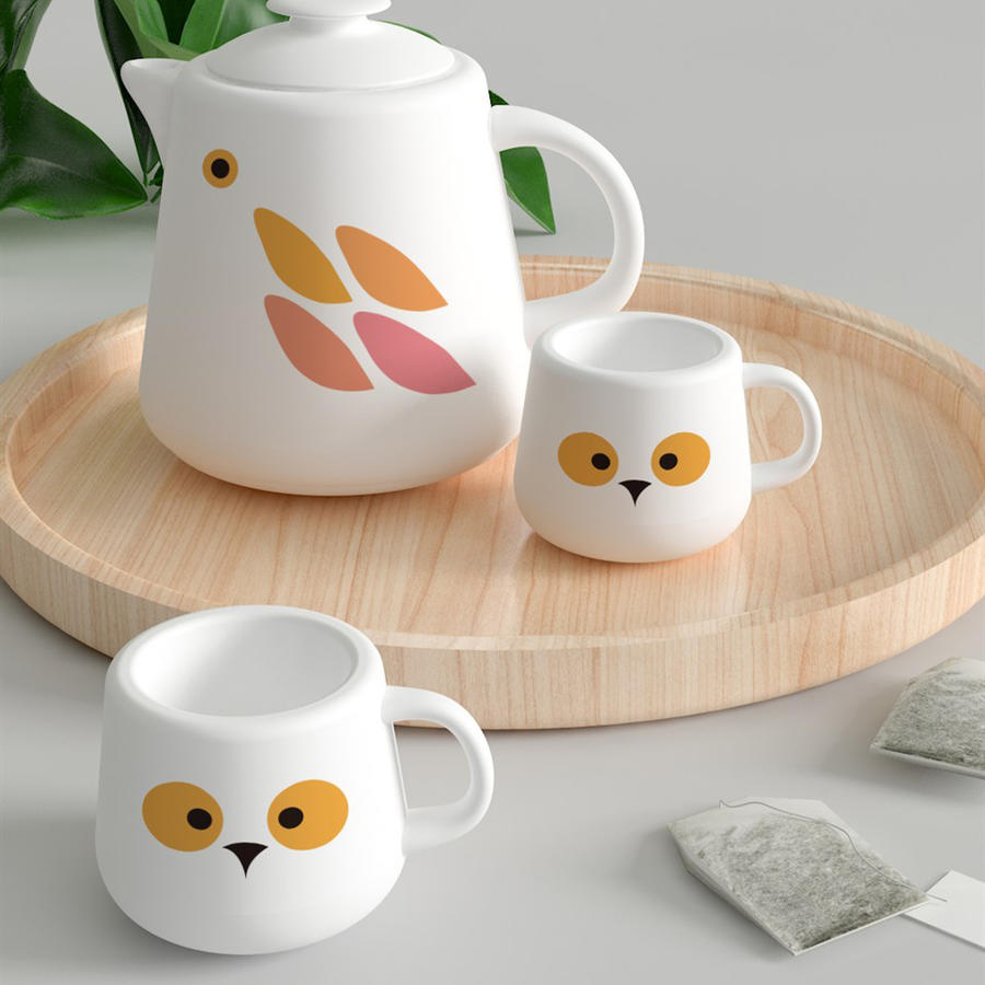 一套茶壶茶杯样机