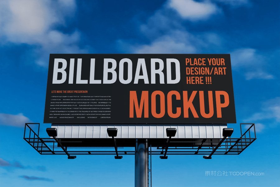 户外高速公路广告牌样机