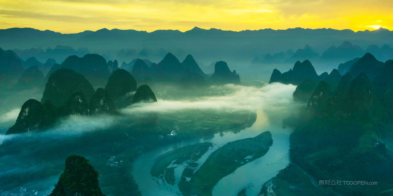 桂林山水风景画图片