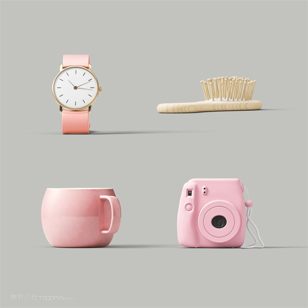 手表树枝杯子相机样机素材