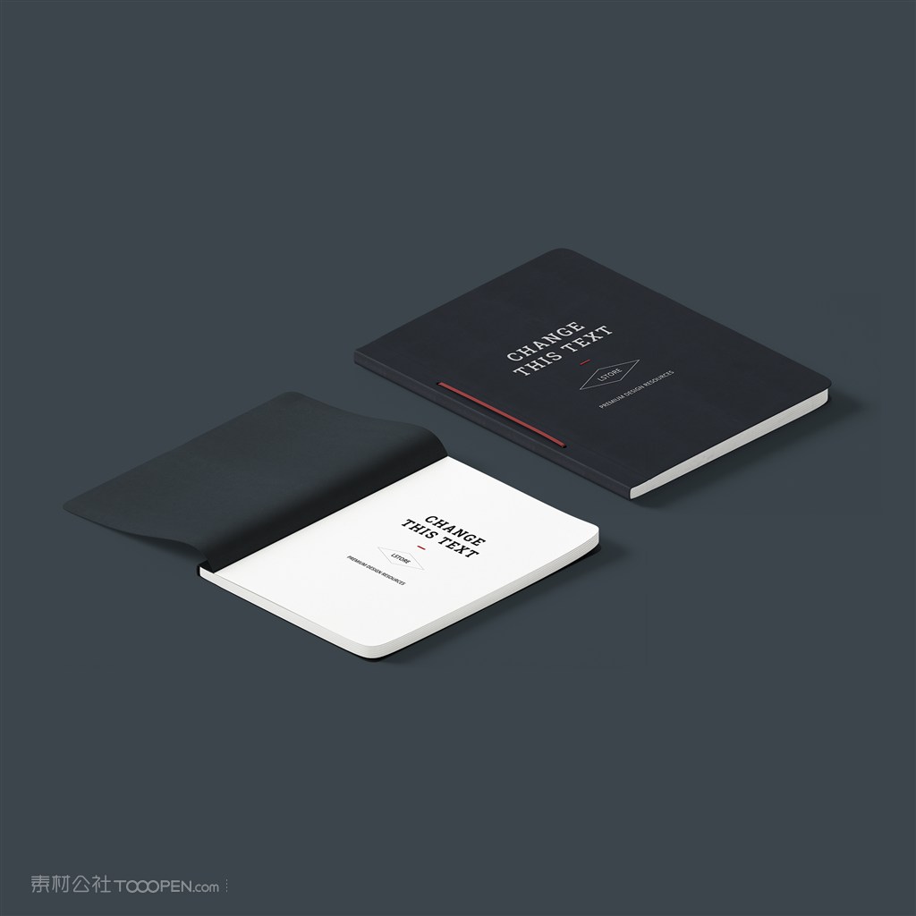 打开的笔记本样机素材