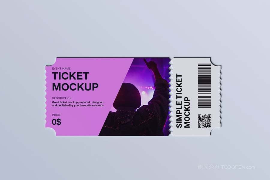 门票样机模板