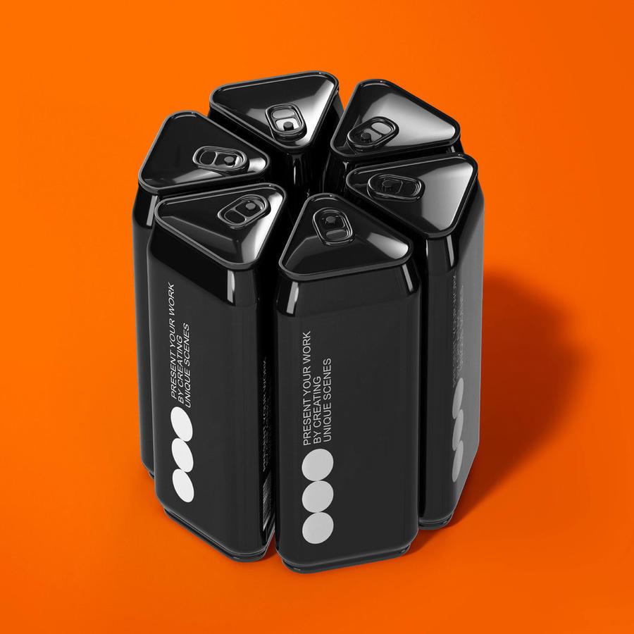 三角易拉罐样机