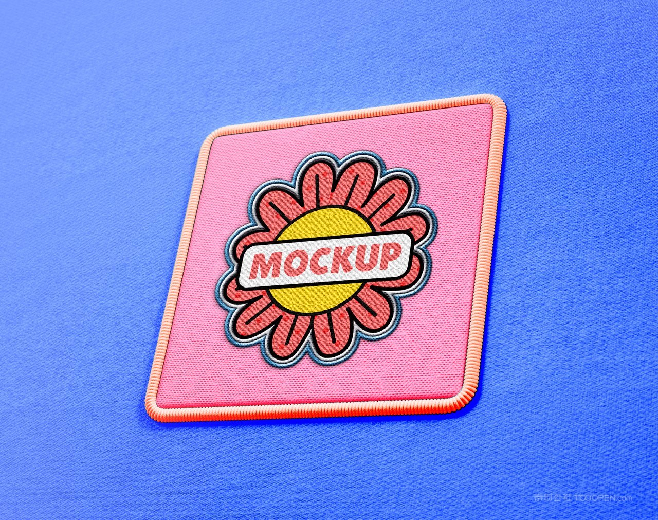 【1634期】卡通圆形方形六边形刺绣徽章样机 (9)