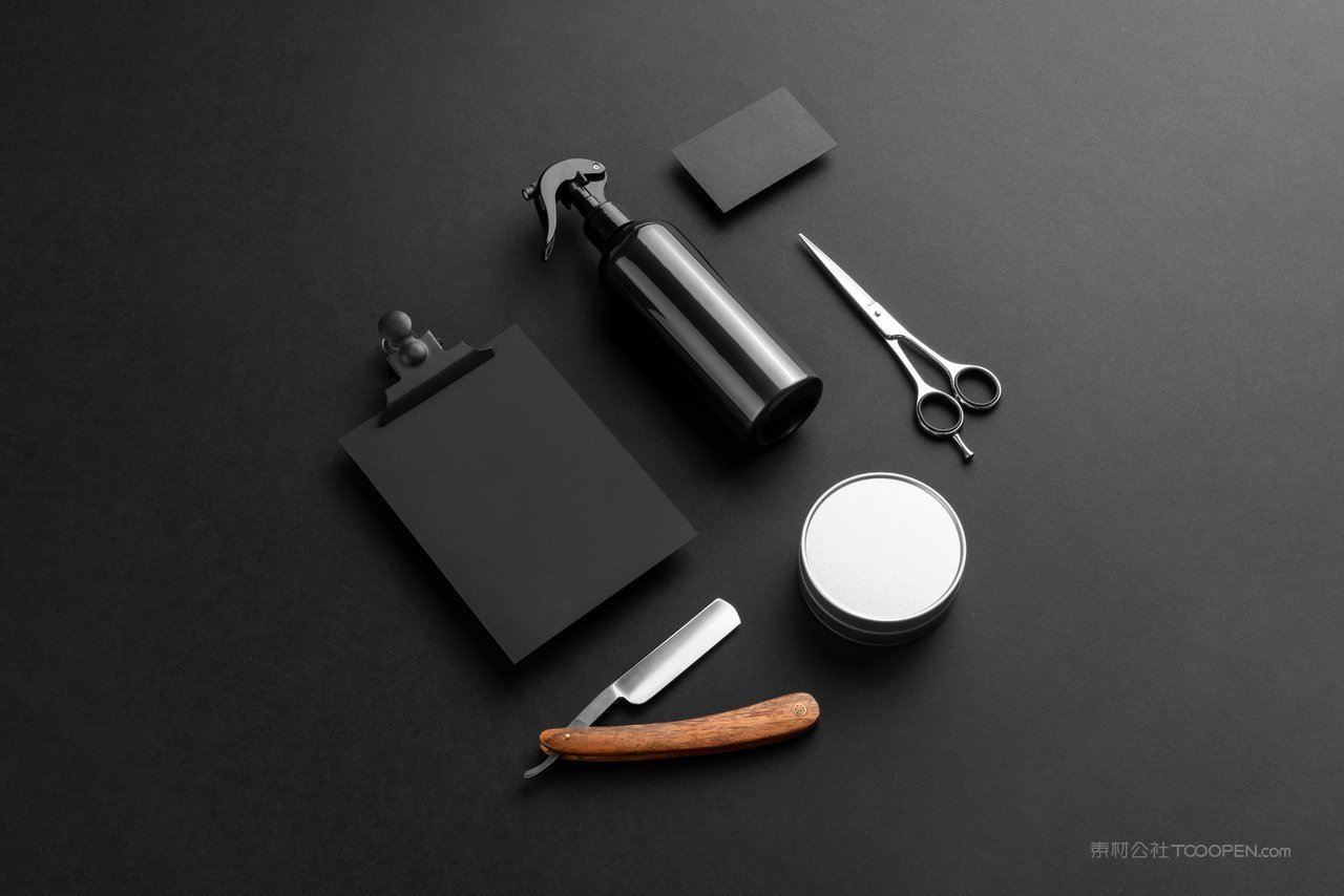 理发店用品样机模板 (3)