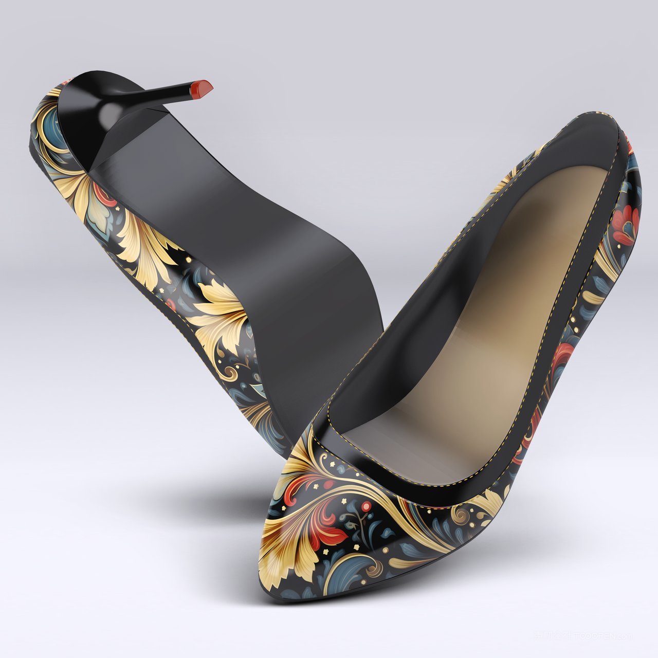 女士高跟鞋样机