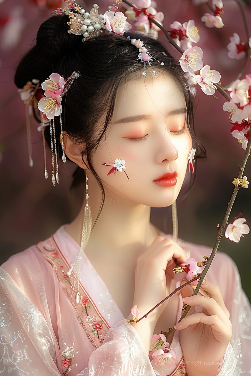 优雅青春年轻美女女性少女活力优美彩妆