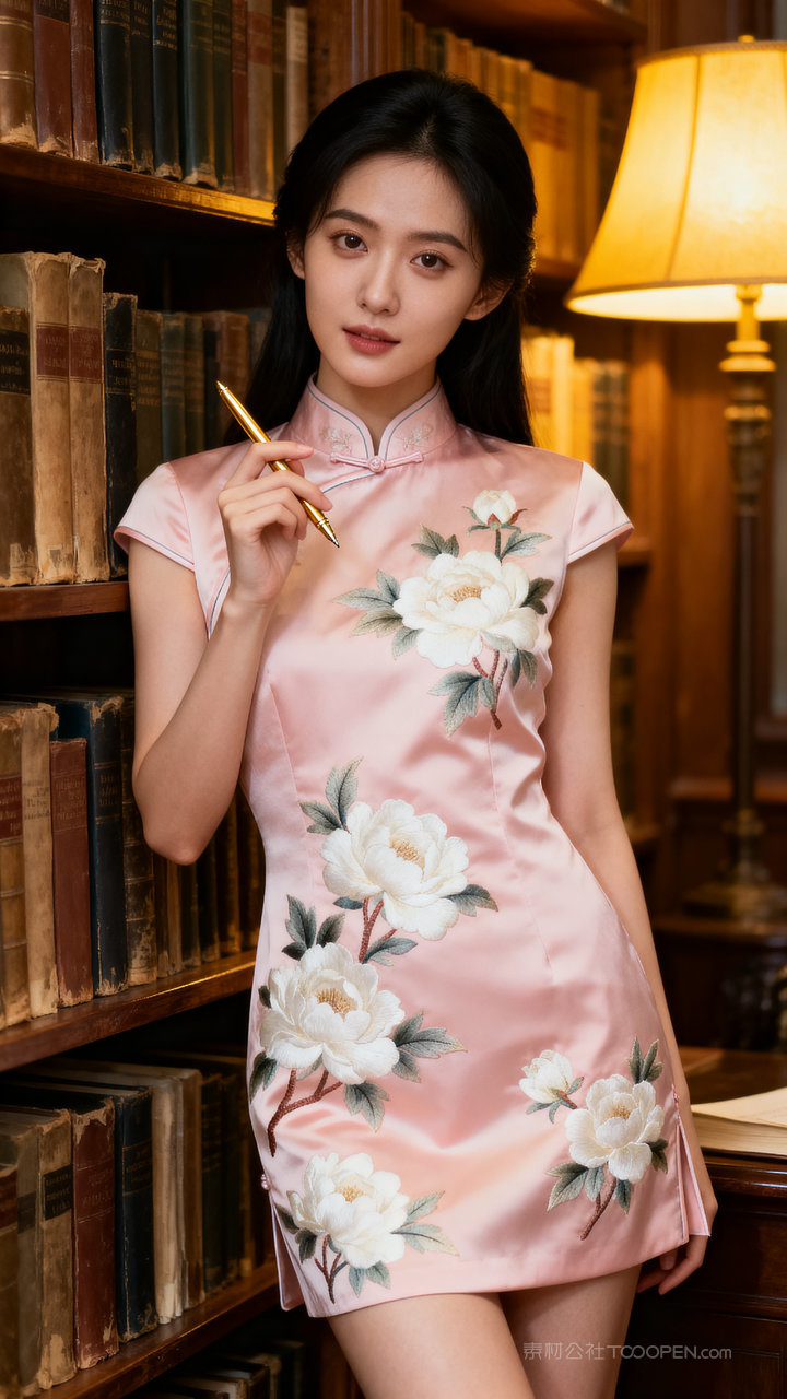 长腿性感美女模特古装女性气质旗袍