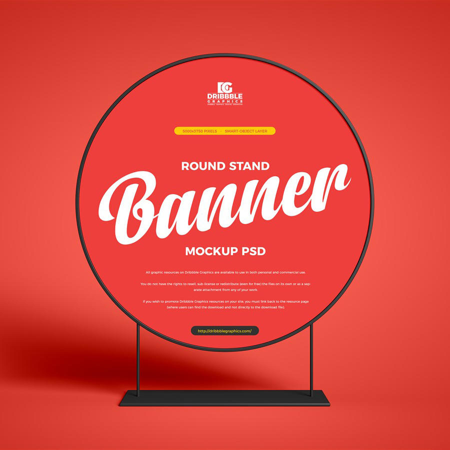 圆形立式横幅样机