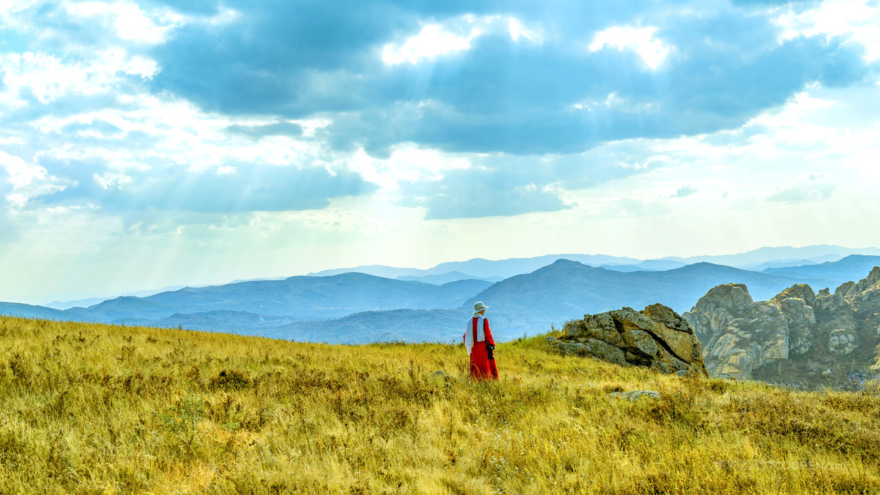 内蒙古二龙什台旅游景区登高俯视