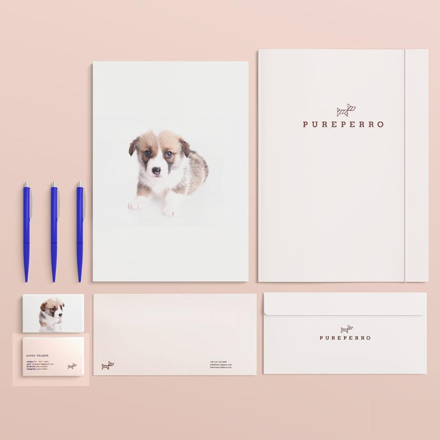 粉红宠物店企业vi应用部分样机 (4)