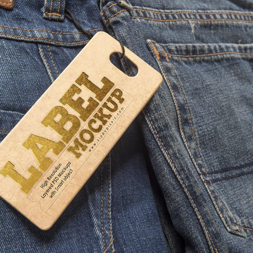 牛仔裤标签样机