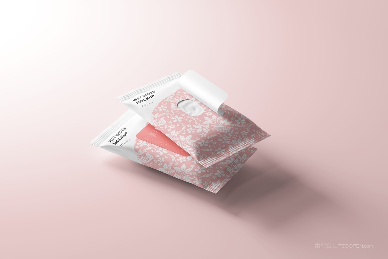 【1265期】粉色湿巾纸巾包装设计样机 (8)