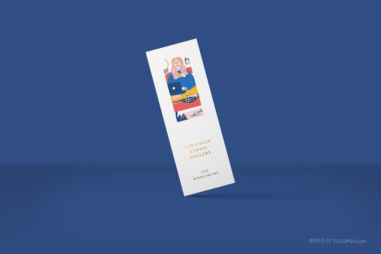 白色书签品牌vi展示贴图一键样机