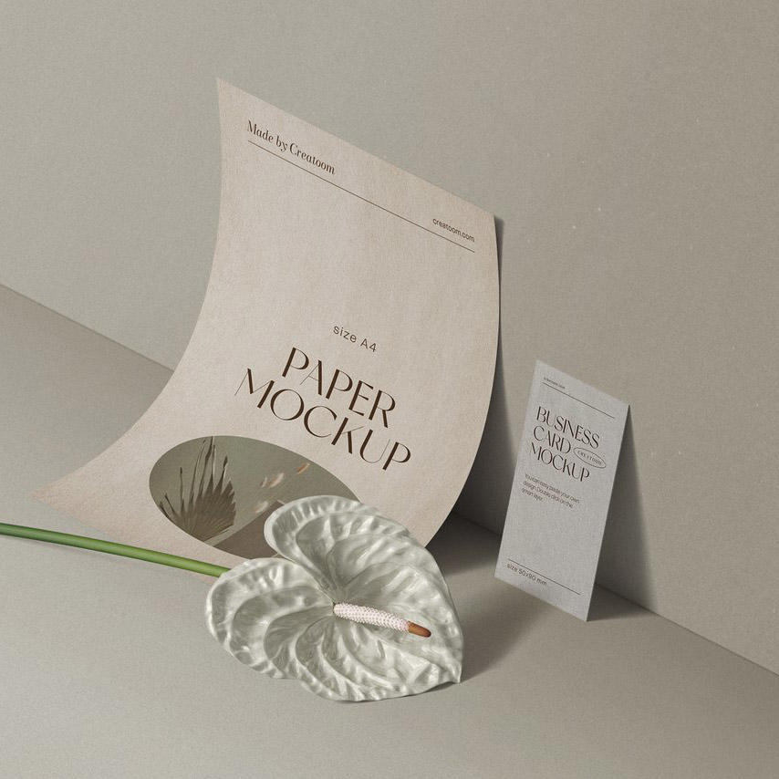 宣传单文具展示ps场景样机 (4)