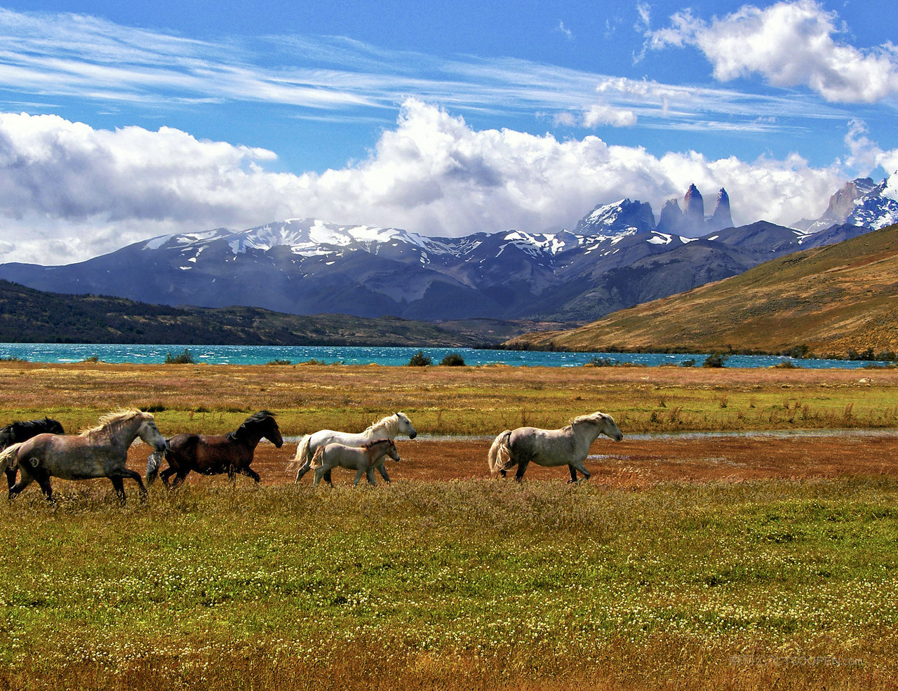 高清雪山山脉风景画