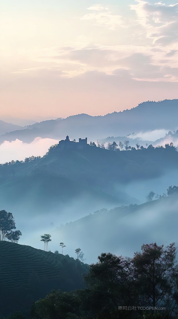风景山峰景色唯美群山景观意境天空