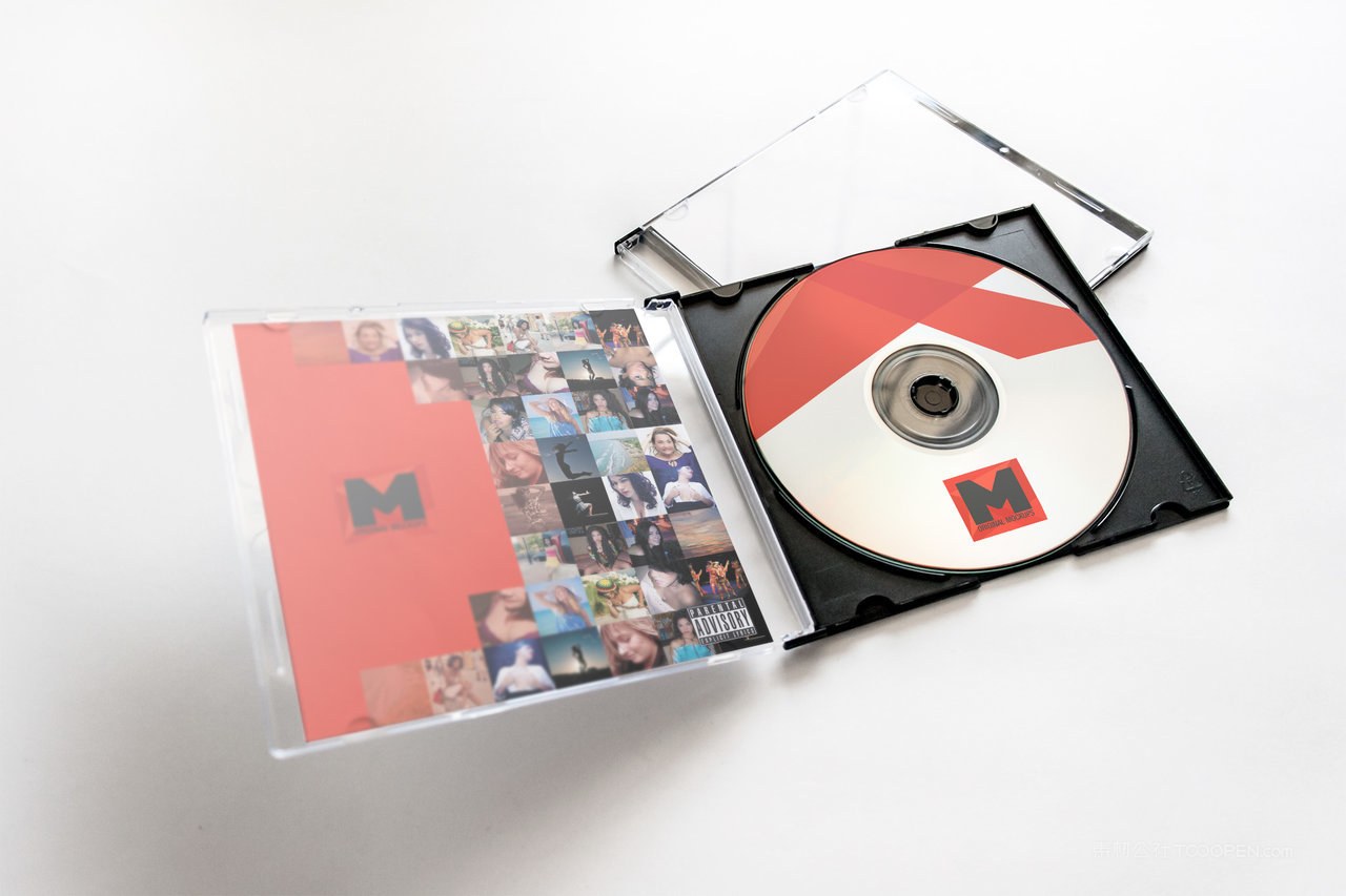 花朵精致CD办公用品品牌vi样机