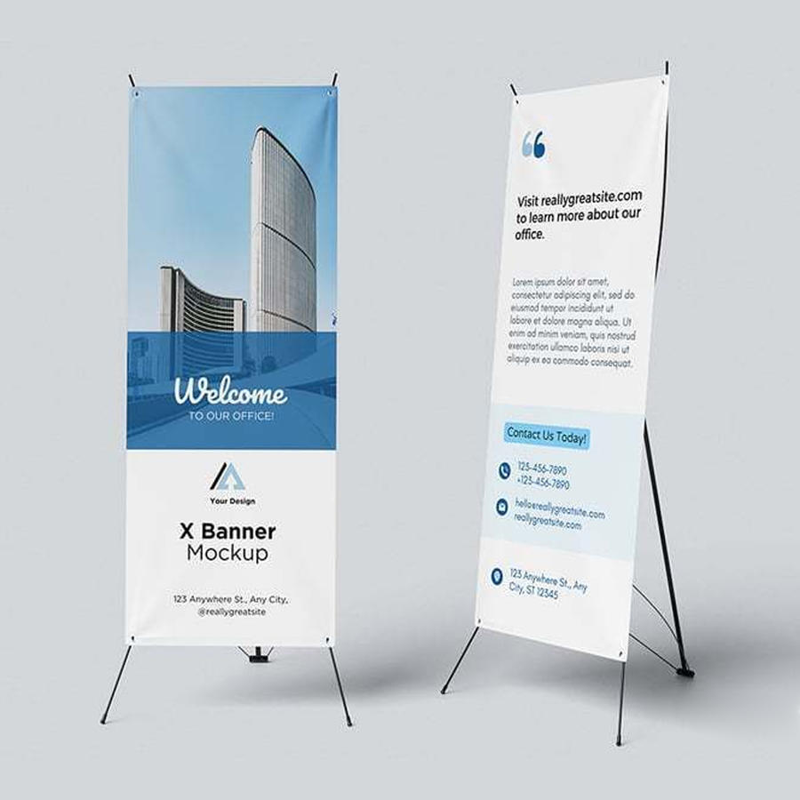 站立横幅易拉宝样机