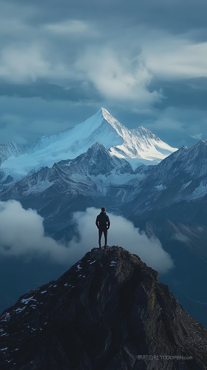 唯美自然群山意境景观山峰风景山脉