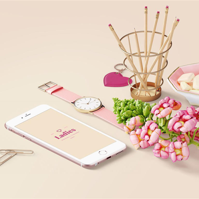 高清化妆品静物场景psd分层