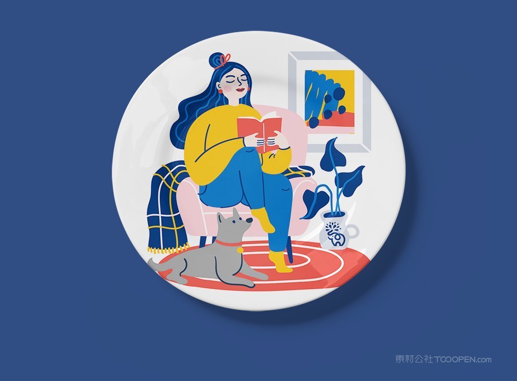 圆形垫子品牌vi展示贴图一键样机