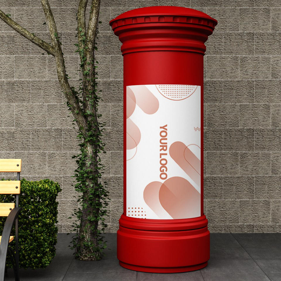 邮筒海报画面样机