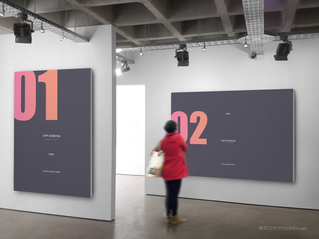 【1275期】渐变紫展厅展会海报样机 (9)