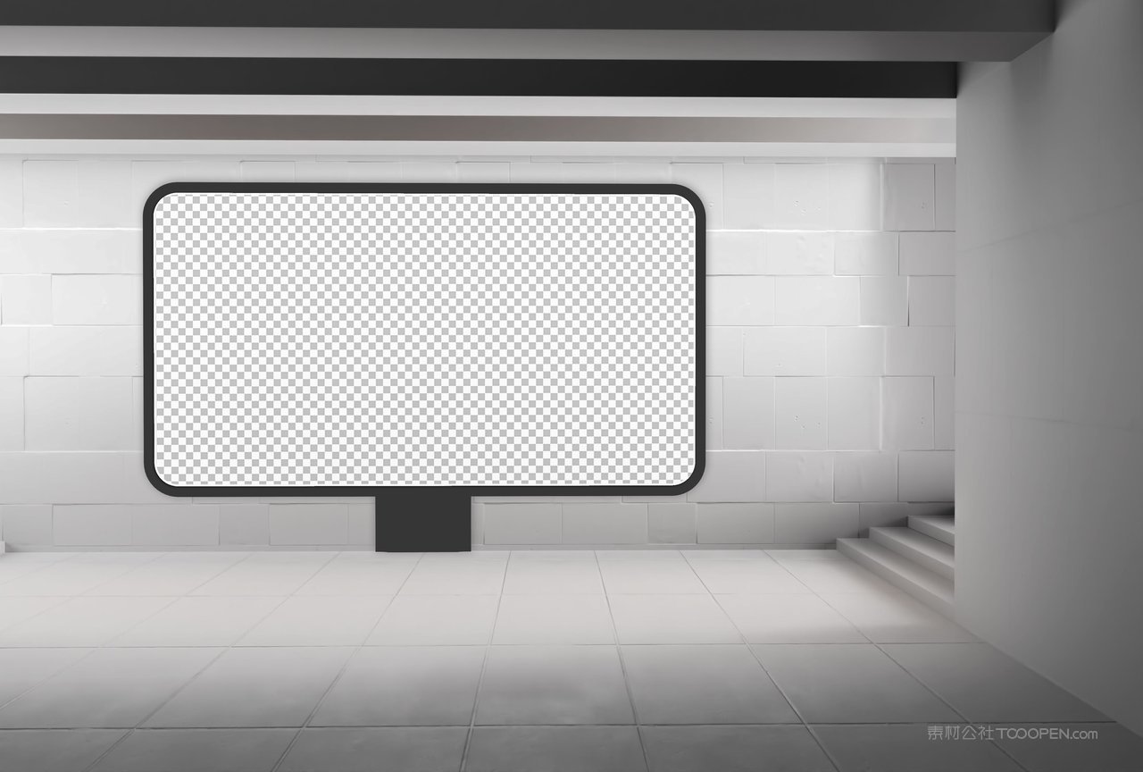 城市地铁广告屏样机