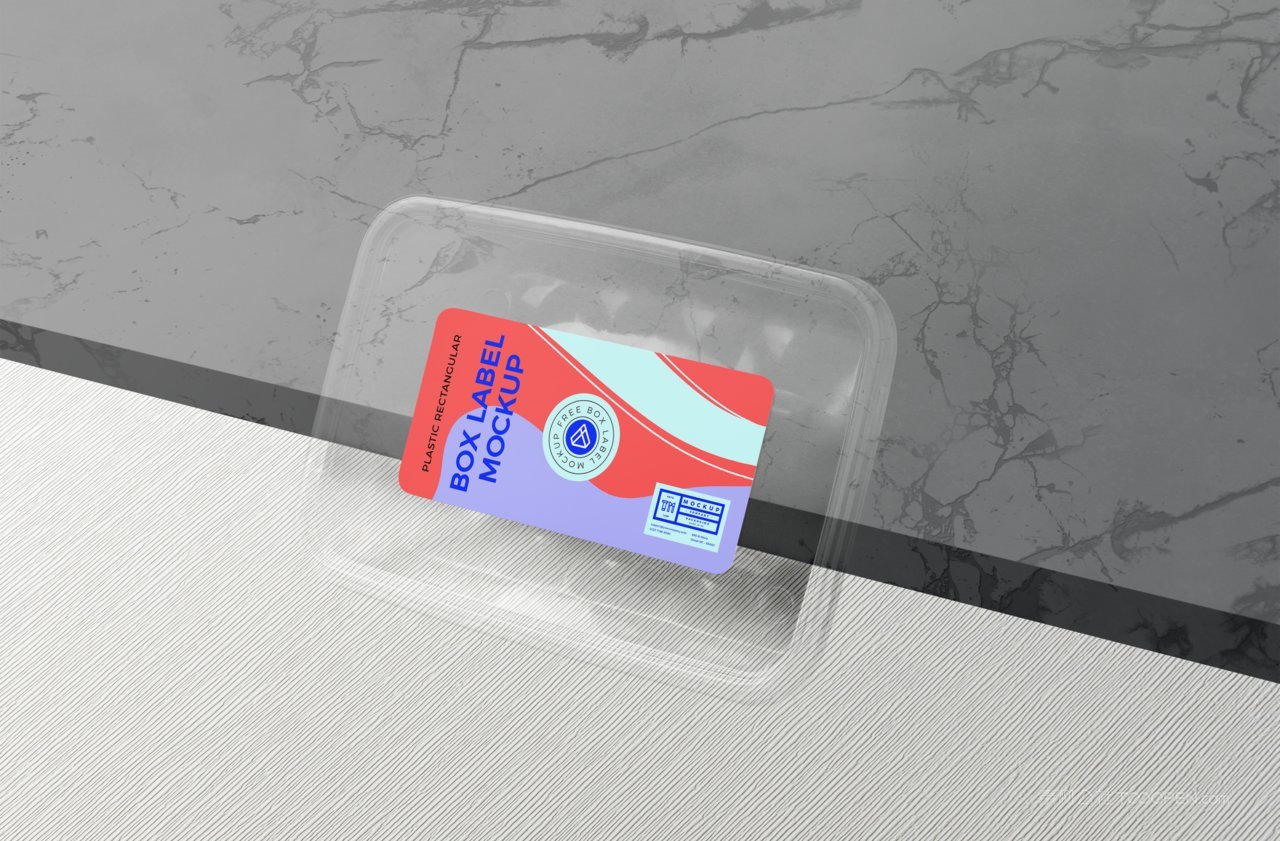 矩形盒标签样机