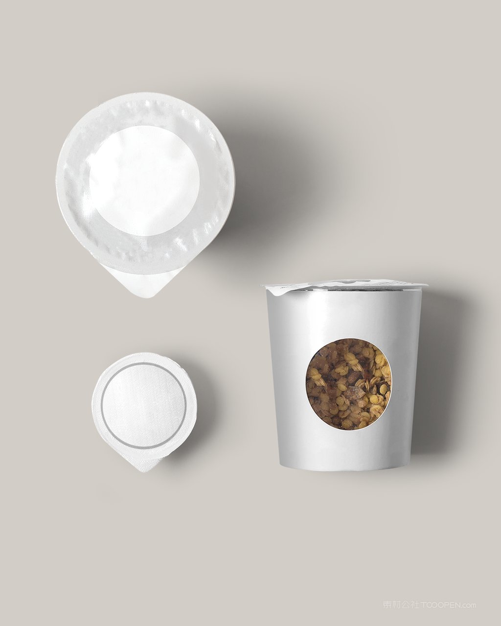 白色一次性果冻杯食品包装样机